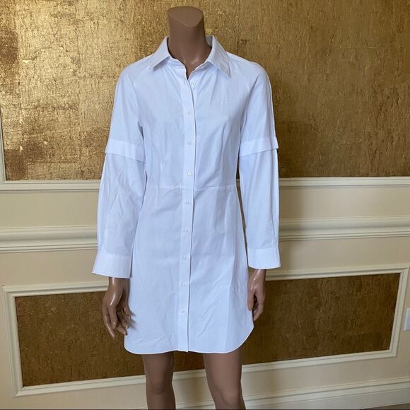 LNK Landscape buttons down mini tunic dress S - Picture 2 of 11